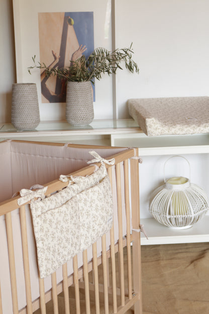 Beige Muslin Crib Organizer