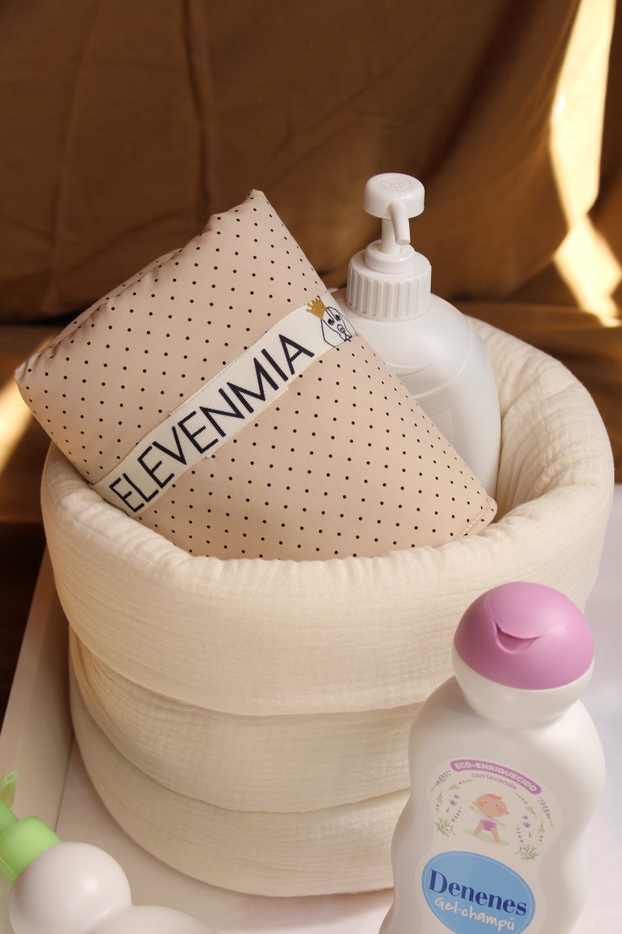 Cesto Organizador Habitación Grande Gasa Cruda