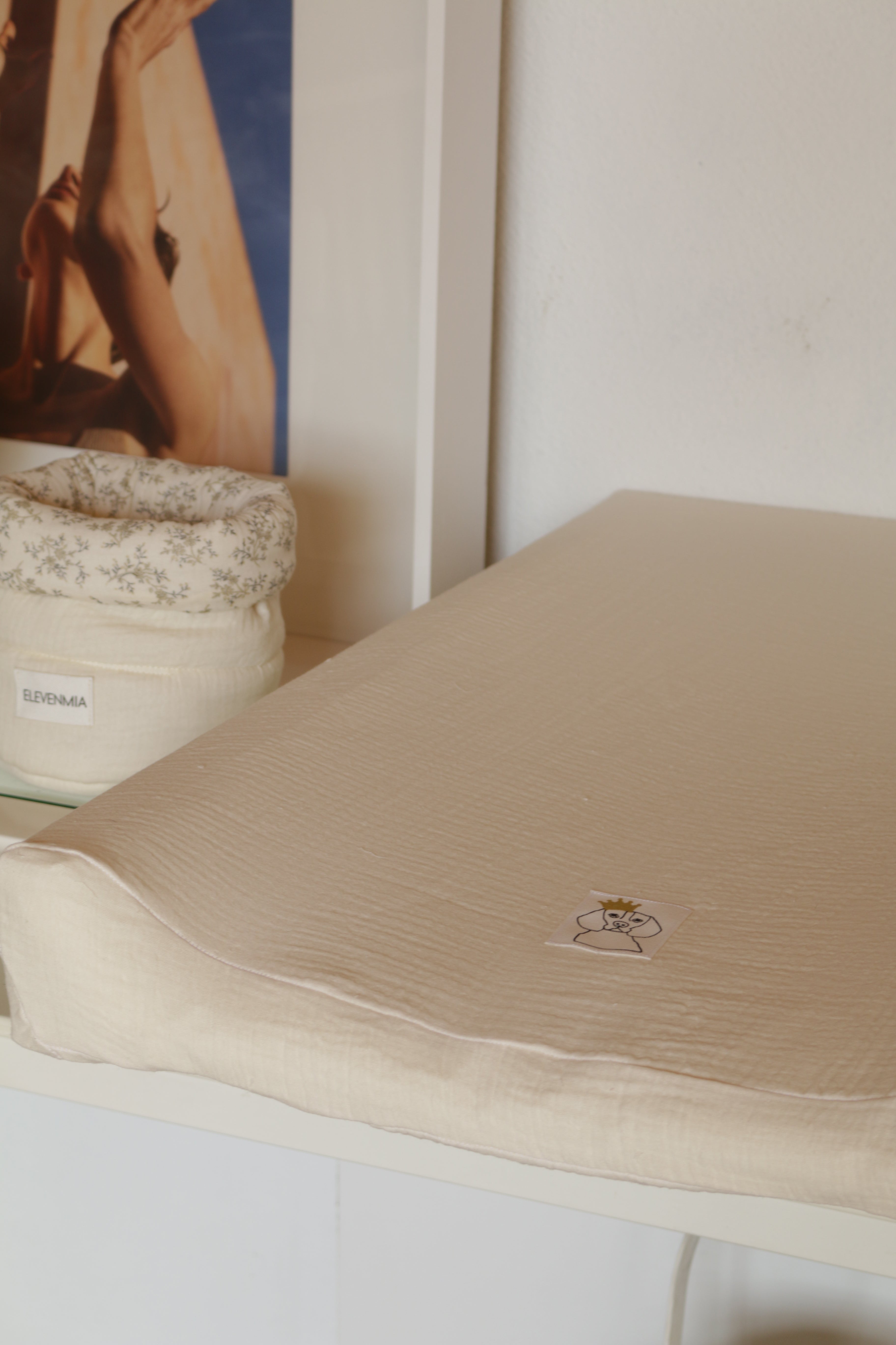 Housse de matelas à langer en gaze brute