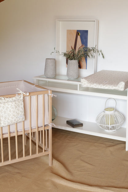 Beige Muslin Crib Organizer