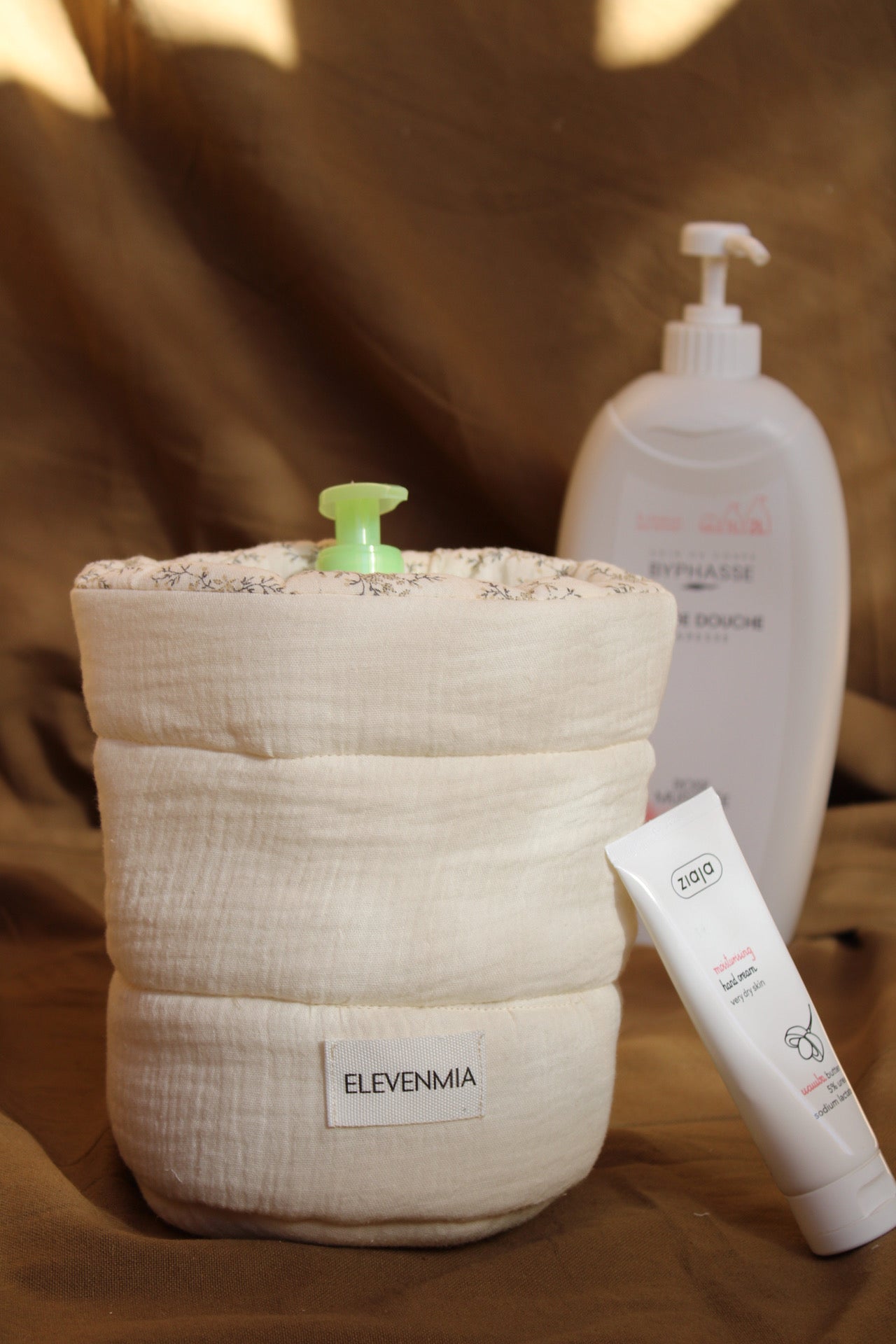 Cesto Organizador Habitación Grande Gasa Cruda