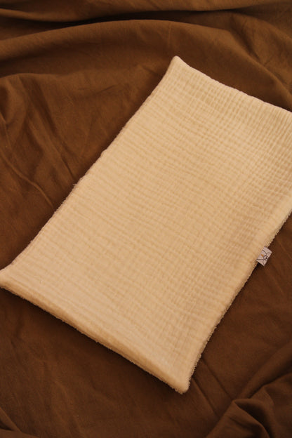 Beige Muslin Drool Pad