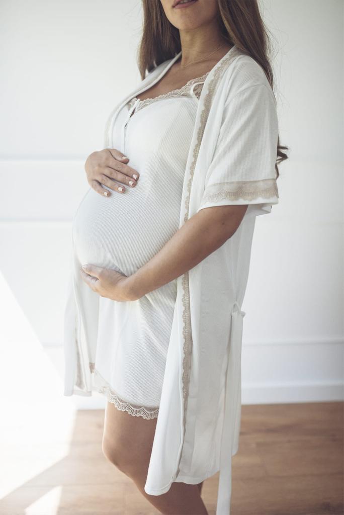 Camisón Maternity Tirante Gris Piedra – ELEVENMIA