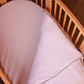 Palid Pink Muslin Matress Crib Bag Stokke
