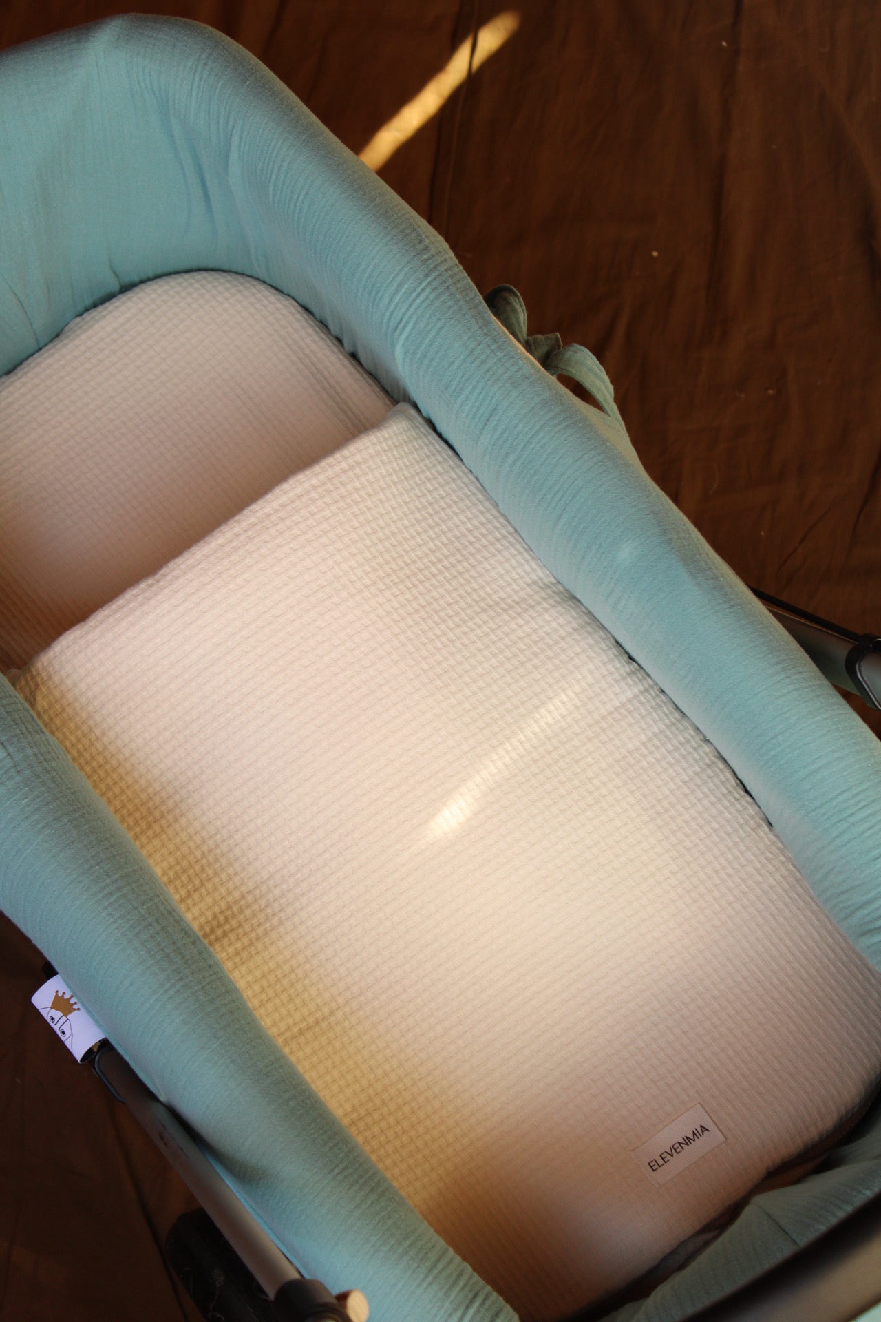 Vestidura Cochecito Gasa Dunas + Gasa Cruda