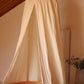 Beige Muslin Canopy Crib
