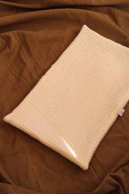 Beige Muslin Drool Pad