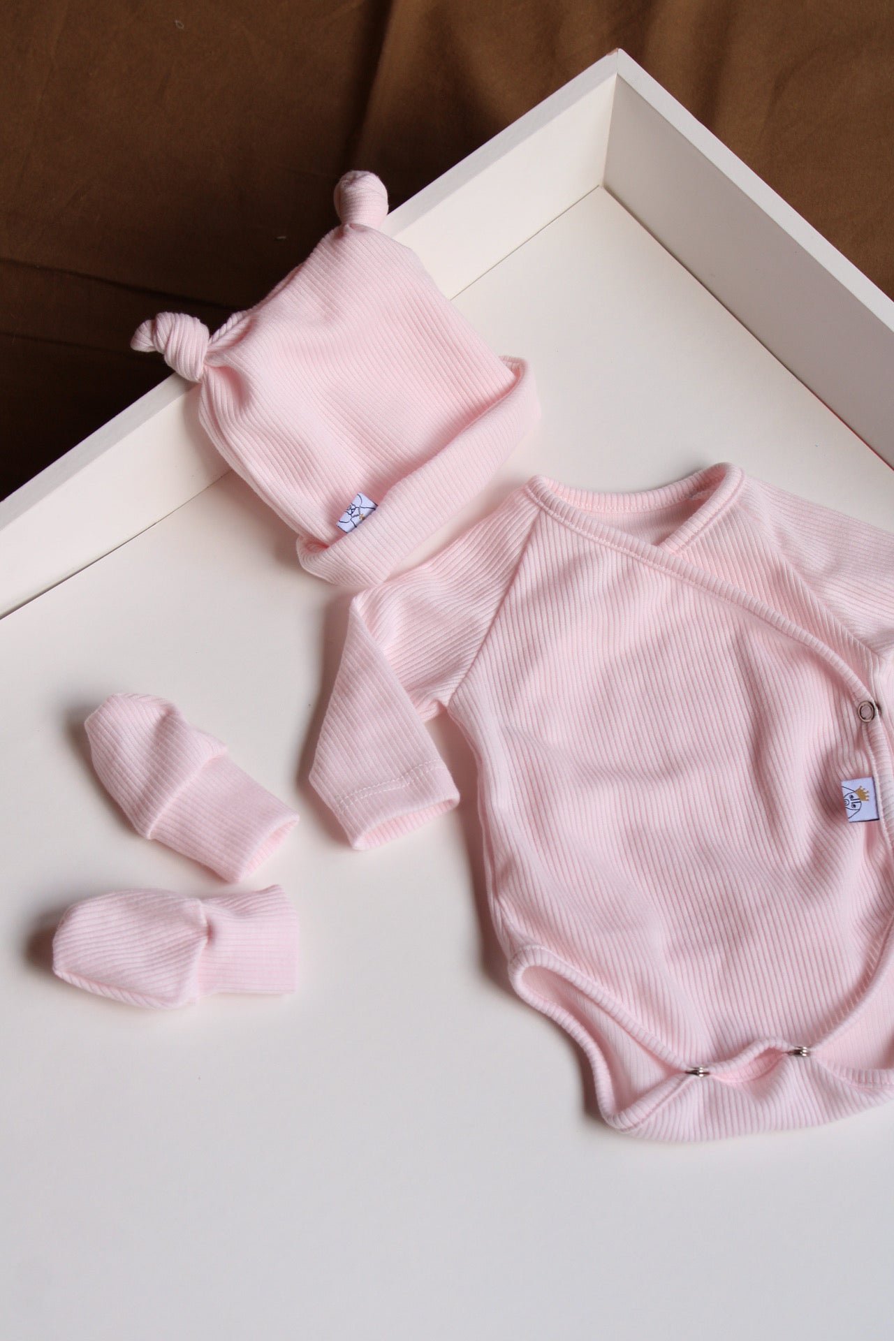 Pack de vêtements côtelés roses pour la première fois