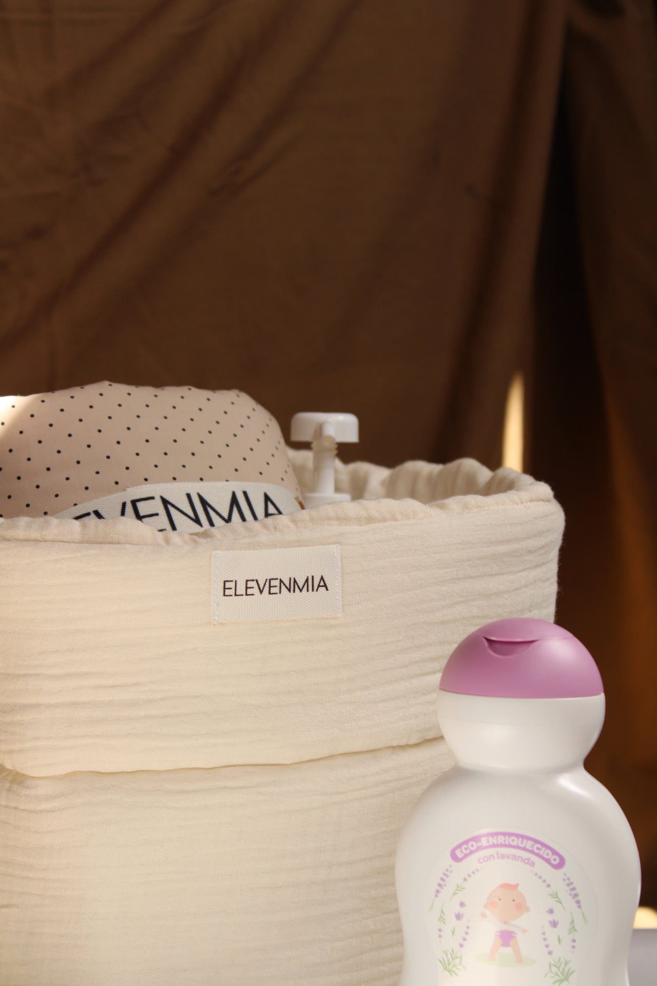 Cesto Organizador Habitación Grande Gasa Cruda