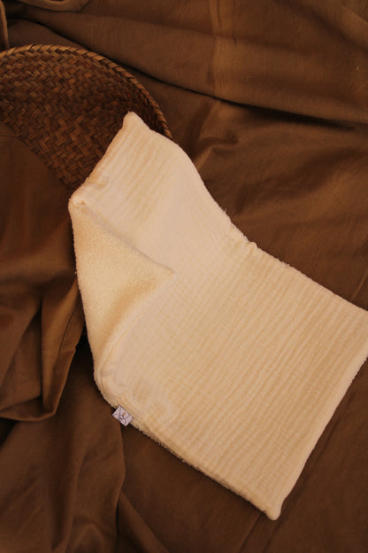 Beige Muslin Drool Pad